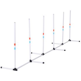 Sturdy Dog Weaves Poles Pet Speed and Agility Equipment Dogs Obstacle Outdoor w/ Storage Bag